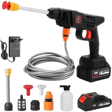 Laveuse sans fil 21V Multifonction Pompe eau électrique pour lavage de voiture Laveuse à haute intensité Pulvérisateur électrique